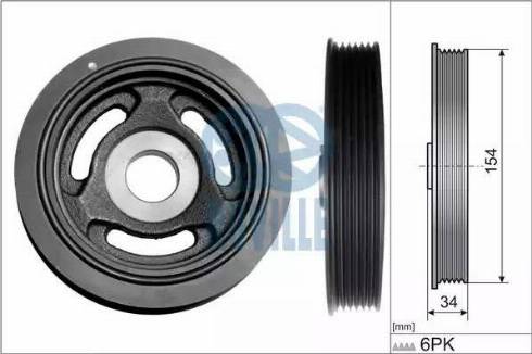 Ruville 515916 - Belt Pulley, crankshaft www.autospares.lv