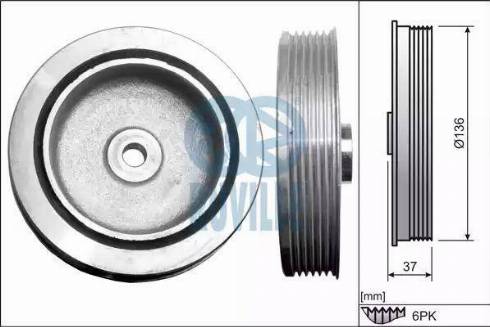 Ruville 515504 - Piedziņas skriemelis, Kloķvārpsta www.autospares.lv