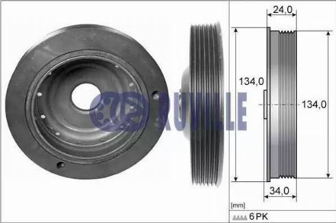 Ruville 515510 - Piedziņas skriemelis, Kloķvārpsta www.autospares.lv