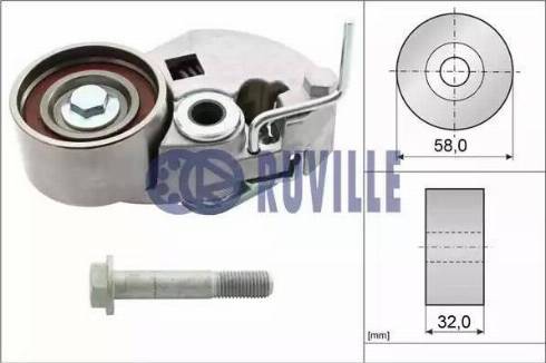 Ruville 58432 - Spriegotājrullītis, Gāzu sadales mehānisma piedziņas siksna www.autospares.lv