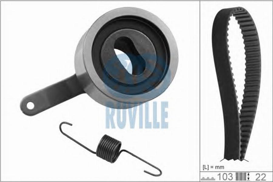 Ruville 5740372 - Комплект зубчатого ремня ГРМ www.autospares.lv