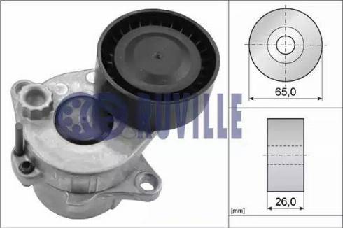 Ruville 57503 - Натяжитель, поликлиновый ремень www.autospares.lv