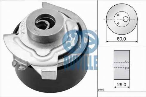 Ruville 57048 - Spriegotājrullītis, Gāzu sadales mehānisma piedziņas siksna autospares.lv