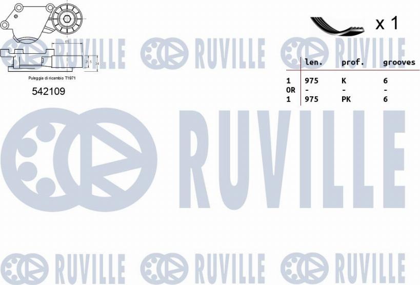 Ruville 570091 - V-Ribbed Belt Set www.autospares.lv