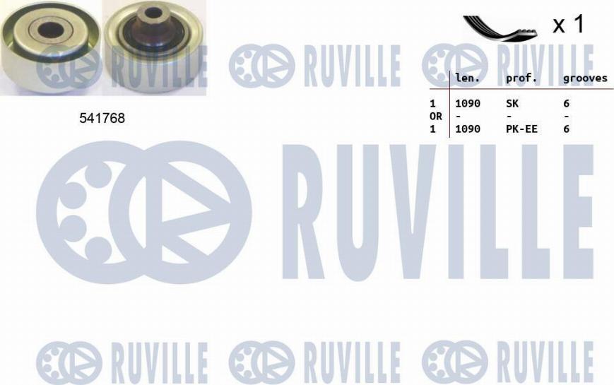 Ruville 570075 - Ķīļrievu siksnu komplekts www.autospares.lv