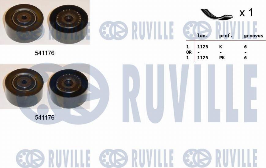 Ruville 570072 - V-Ribbed Belt Set www.autospares.lv