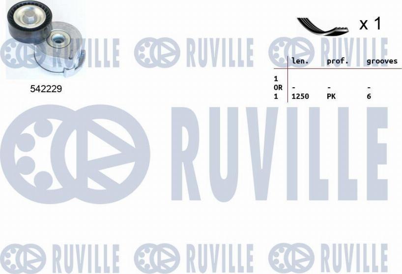 Ruville 570193 - Поликлиновый ременный комплект www.autospares.lv