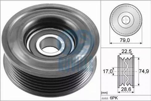 Ruville 57082 - Parazīt / Vadrullītis, Ķīļrievu siksna www.autospares.lv