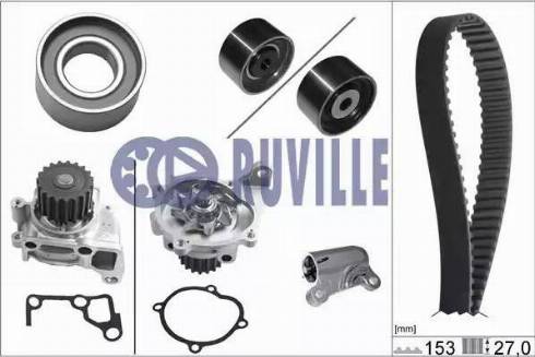 Ruville 57034711 - Ūdenssūknis + Zobsiksnas komplekts www.autospares.lv