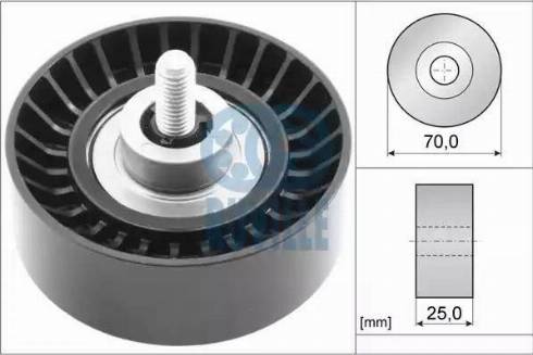 Ruville 57107 - Pulley, v-ribbed belt www.autospares.lv