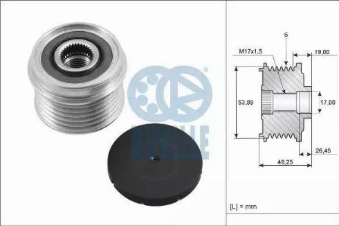 Ruville 57713 - Piedziņas skriemelis, Ģenerators autospares.lv