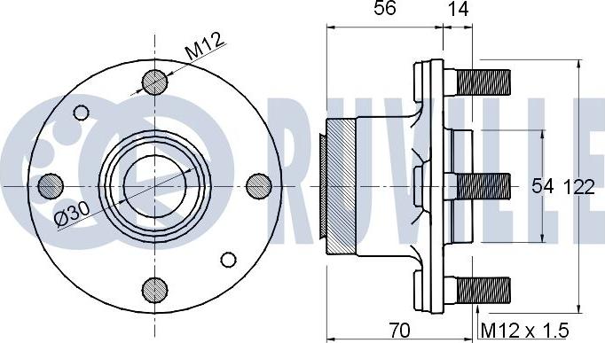 Ruville 220048 - Подшипник ступицы колеса, комплект www.autospares.lv