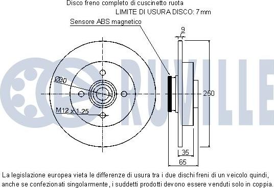 Ruville 221542 - Bremžu diski www.autospares.lv