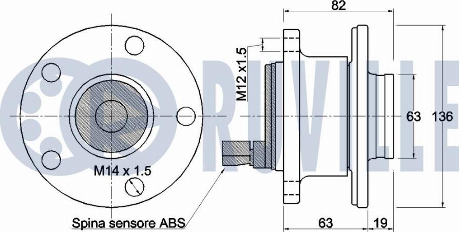 Ruville 221699 - Riteņa rumbas gultņa komplekts www.autospares.lv