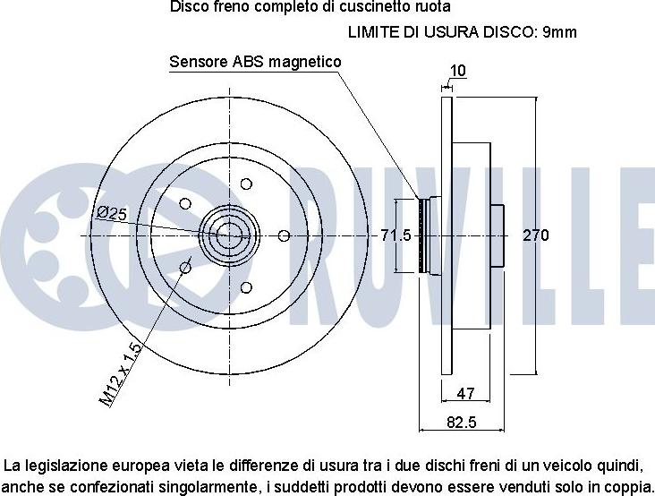 Ruville 221635 - Bremžu diski www.autospares.lv