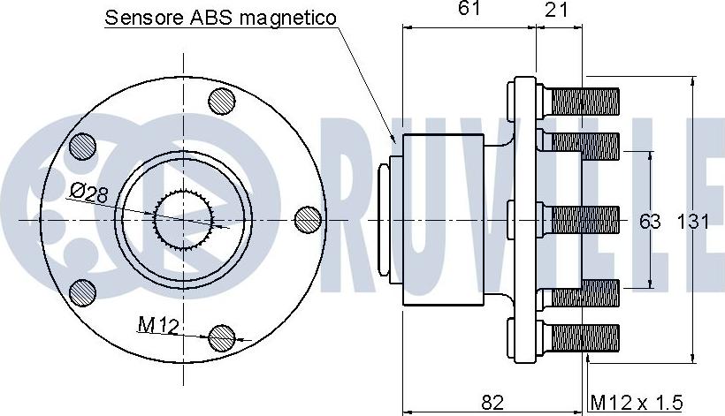 Ruville 221142 - Riteņa rumbas gultņa komplekts www.autospares.lv