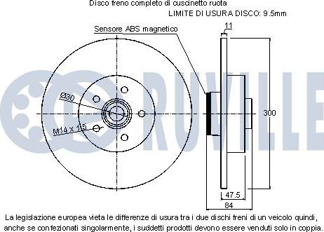 Ruville 221168 - Bremžu diski www.autospares.lv