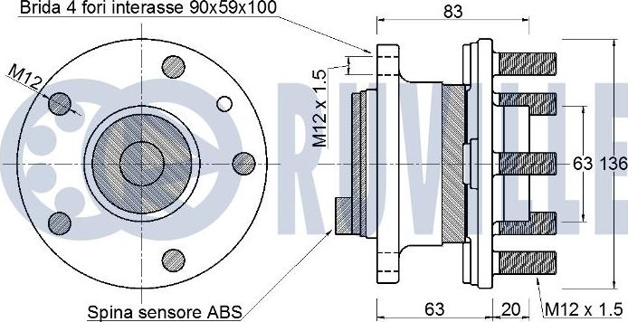 Ruville 221857 - Riteņa rumbas gultņa komplekts www.autospares.lv