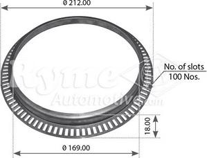 Automotive RYME 17603 - Devēja gredzens, ABS www.autospares.lv