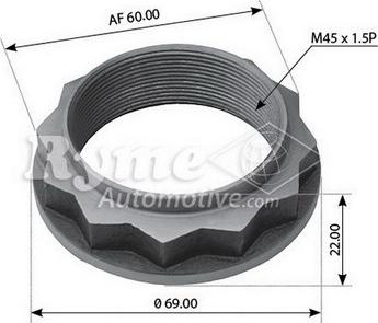 Automotive RYME 332058 - Uzgrieznis, Ass kakliņš www.autospares.lv