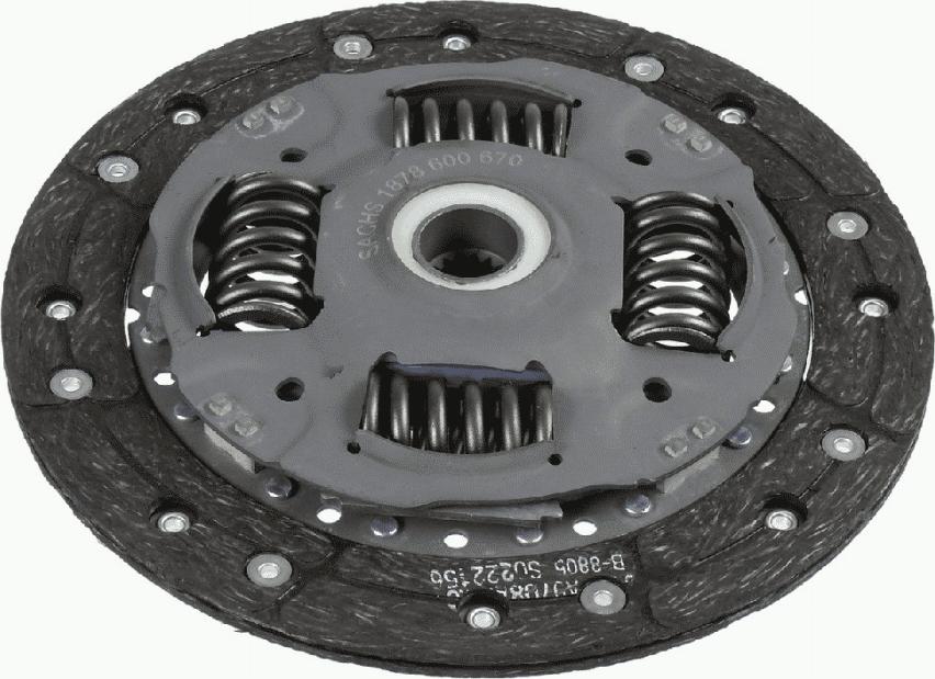 SACHS 1878 600 670 - Sajūga disks www.autospares.lv