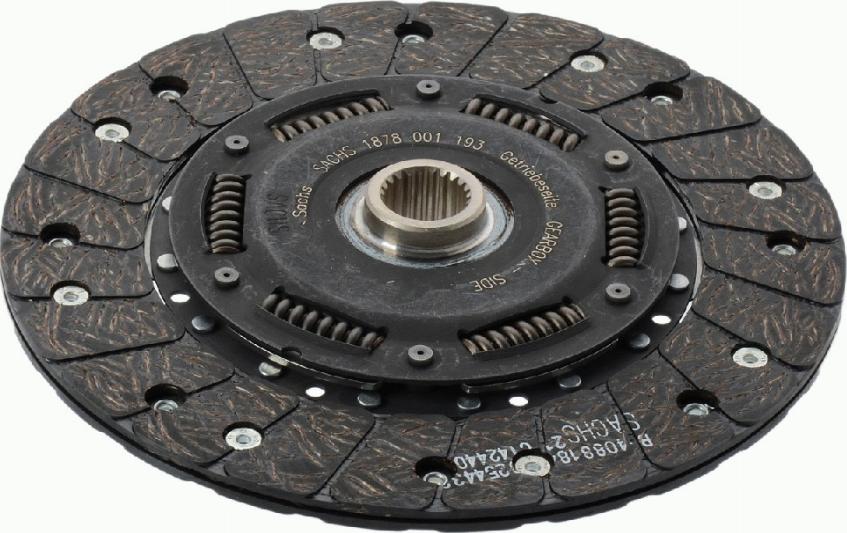 SACHS 1878 001 193 - Диск сцепления, фрикцион www.autospares.lv