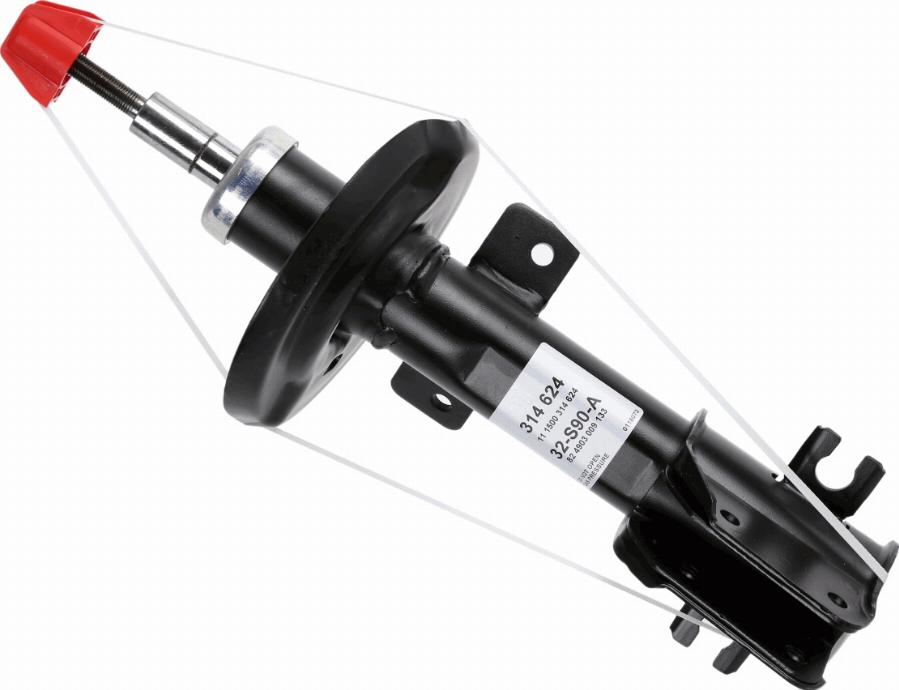 SACHS 314 624 - Shock Absorber www.autospares.lv