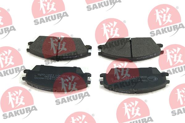 SAKURA 600-40-4600 - Brake Pad Set, disc brake www.autospares.lv