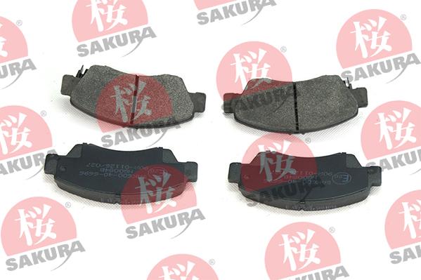 SAKURA 600-40-6696 - Тормозные колодки, дисковые, комплект www.autospares.lv