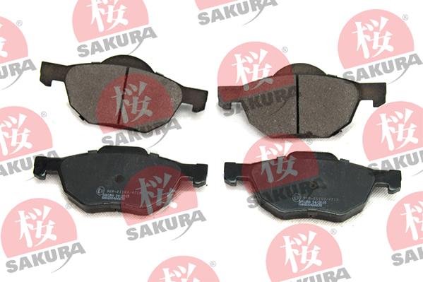 SAKURA 600-40-6638 - Тормозные колодки, дисковые, комплект www.autospares.lv