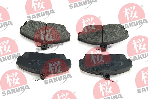 SAKURA 600-40-8030 - Brake Pad Set, disc brake www.autospares.lv