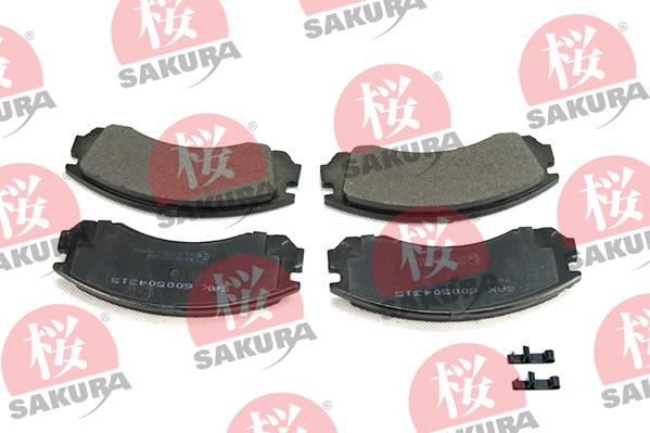 SAKURA 600-50-4315 - Bremžu uzliku kompl., Disku bremzes www.autospares.lv