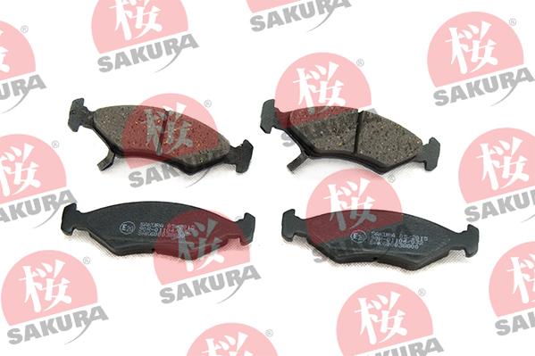 SAKURA 600-03-8800 - Тормозные колодки, дисковые, комплект www.autospares.lv