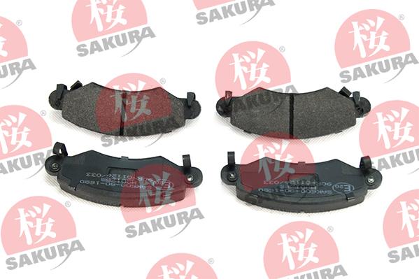 SAKURA 600-80-1680 - Тормозные колодки, дисковые, комплект www.autospares.lv