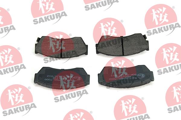 SAKURA 600-80-7000 - Тормозные колодки, дисковые, комплект www.autospares.lv