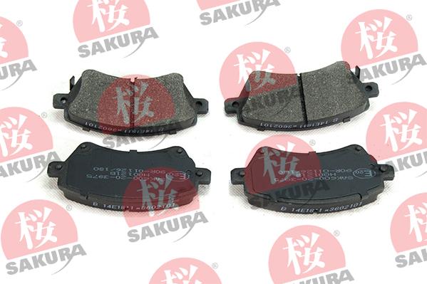 SAKURA 600-20-3975 - Bremžu uzliku kompl., Disku bremzes www.autospares.lv