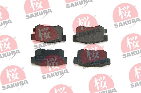 SAKURA 601-40-6605 - Bremžu uzliku kompl., Disku bremzes www.autospares.lv