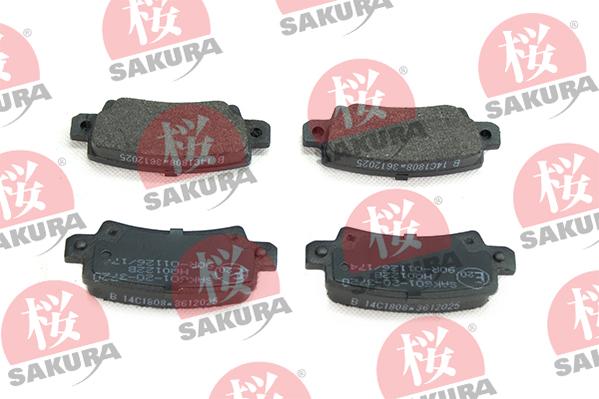 SAKURA 601-20-3720 - Bremžu uzliku kompl., Disku bremzes www.autospares.lv