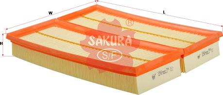 SAKURA A-2614-S - Gaisa filtrs www.autospares.lv