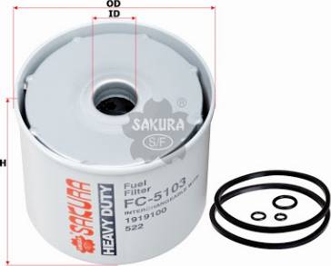 SAKURA FC-5103 - Degvielas filtrs www.autospares.lv