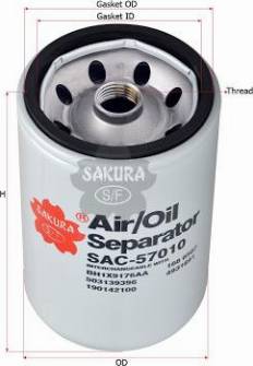 SAKURA SAC57010 - Gaisa filtrs www.autospares.lv