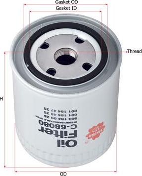 SAKURA Automotive C-68080 - Oil Filter www.autospares.lv