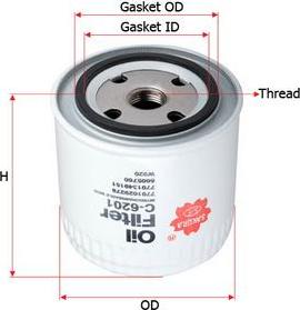 SAKURA Automotive C-6201 - Oil Filter www.autospares.lv