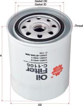 SAKURA Automotive C-1106 - Oil Filter www.autospares.lv