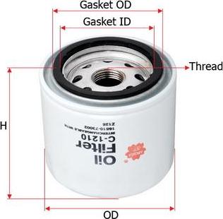 SAKURA Automotive C-1210 - Oil Filter www.autospares.lv