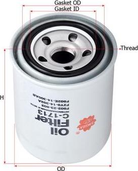 SAKURA Automotive C-1713 - Oil Filter www.autospares.lv