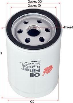 SAKURA Automotive C-2602 - Oil Filter www.autospares.lv