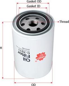 SAKURA Automotive C-7011 - Oil Filter www.autospares.lv