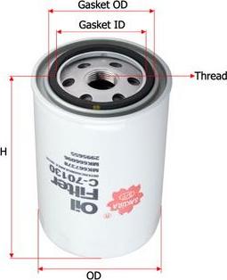 SAKURA Automotive C-70130 - Oil Filter www.autospares.lv