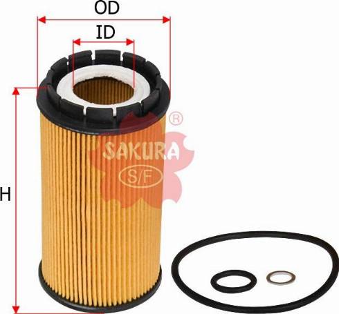 SAKURA Automotive EO-2801 - Eļļas filtrs www.autospares.lv